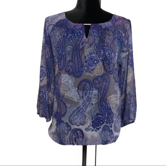 Zac & Rachel Tops - Zac and Rachel Paisley Print Blouse, Small